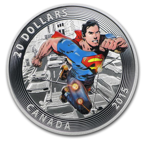 2015 Canada 1 oz Silver Iconic Superman™ Comic Book Covers (#1) 2015 Canada 1 oz Silver Iconic Superman™ Comic Book Covers (#1)